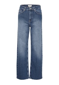Sirgete säärtega teksad - medium blue denim