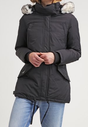 Down coat - black denim
