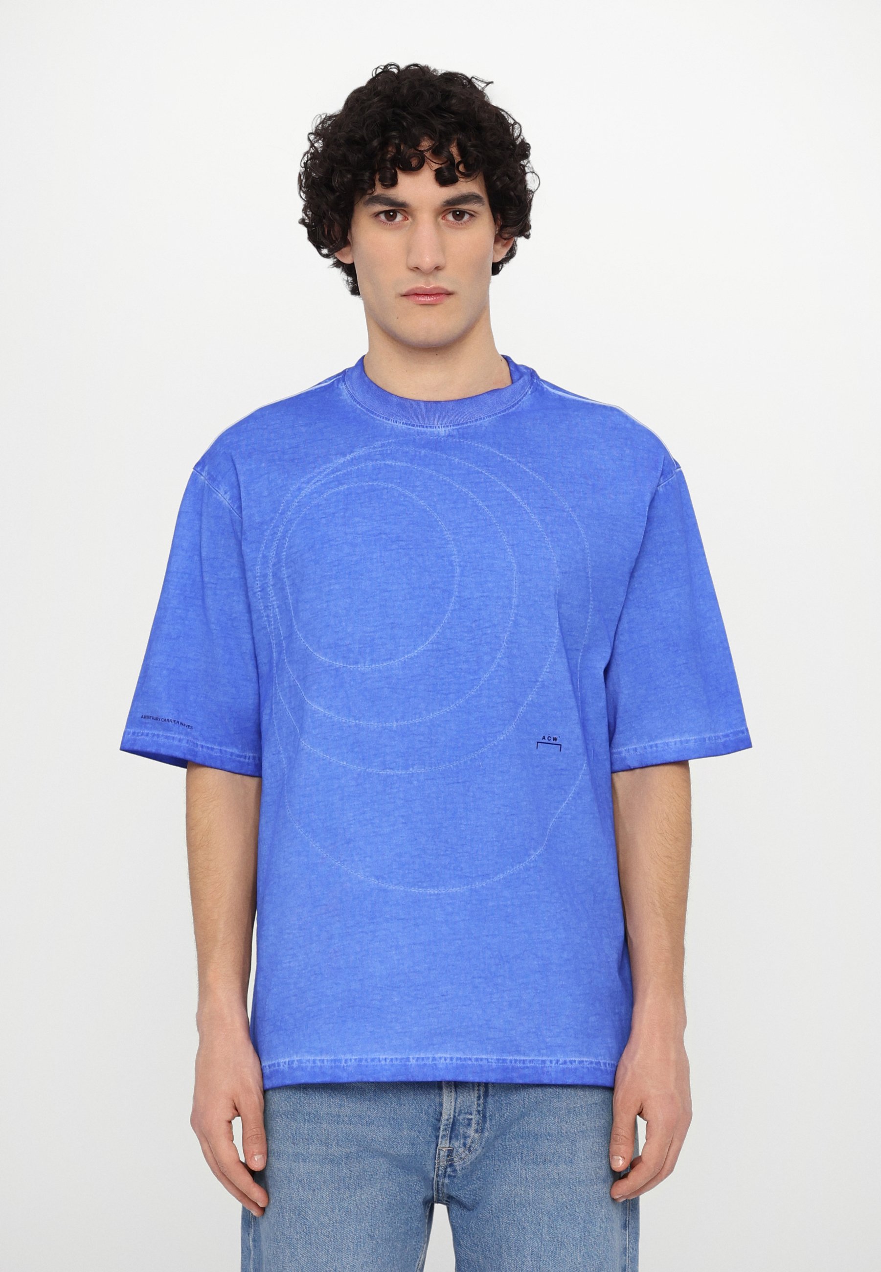 ★A-COLD-WALL★ Brush Stroke Short Sleeve T-Shirt Blue ACWMT MUSINSA | A COLD WALL Brush Stroke Short Sleeve T-Shirt