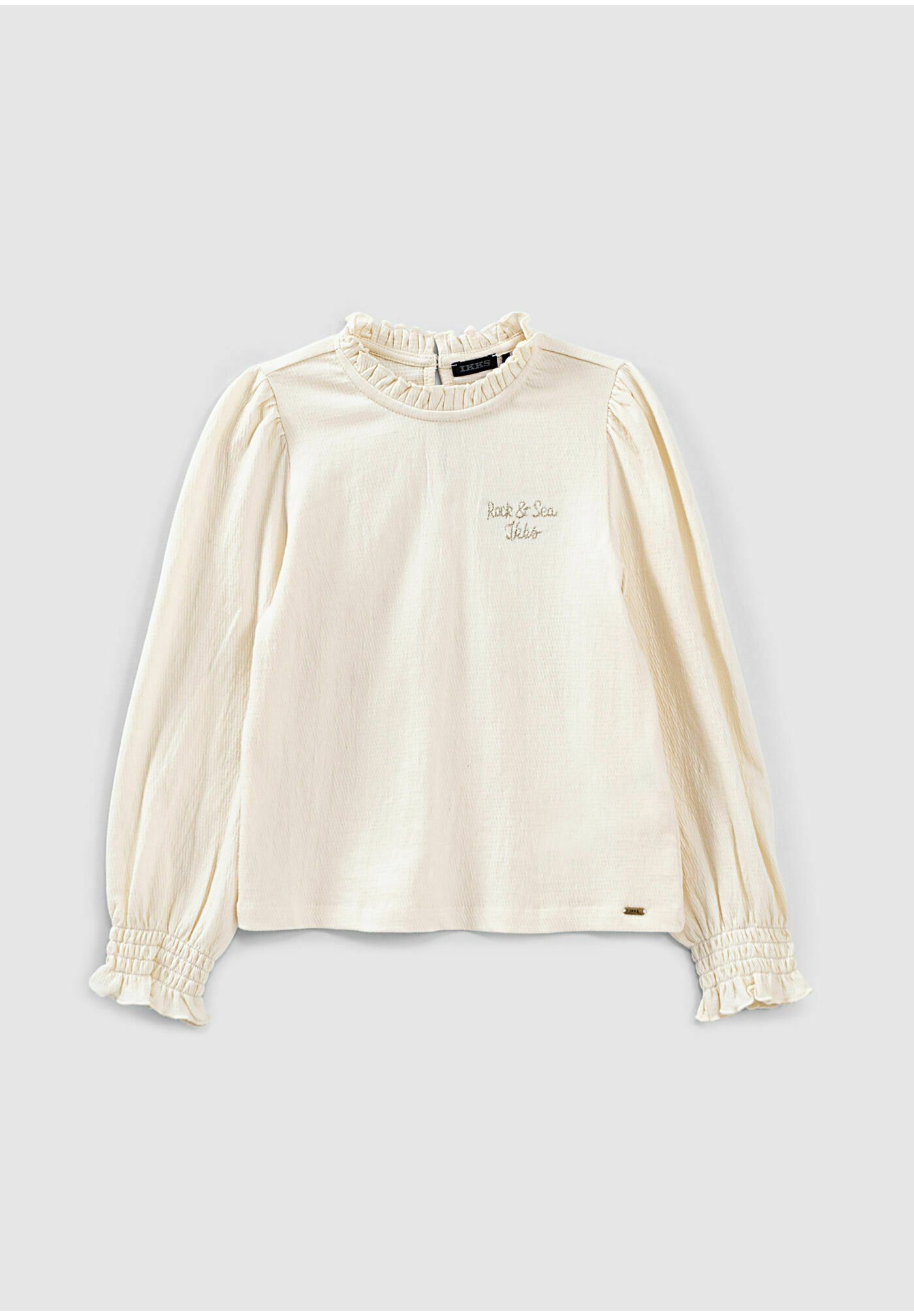IKKS T-SHIRT ECRU T-SHIRT - Maglietta a manica lunga - ecru/grigio chiaro -  Zalando.it