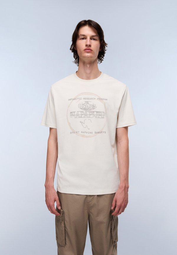 BALD - Print T-shirt - beige dimity