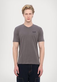 EA7 Emporio Armani Jednoduché tričko - volcanic glass