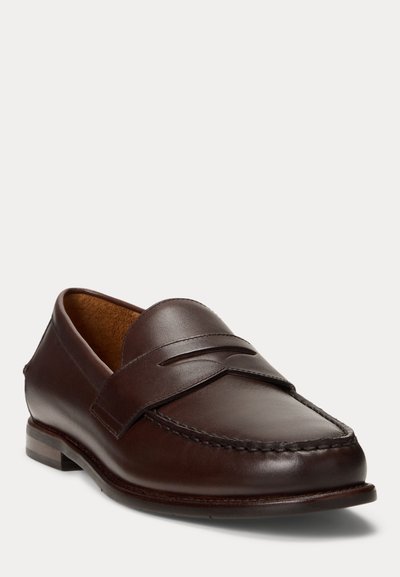 Polo Ralph Lauren ALSTON BURNISHED LEATHER PENNY LOAFER - Slipper - dark brown