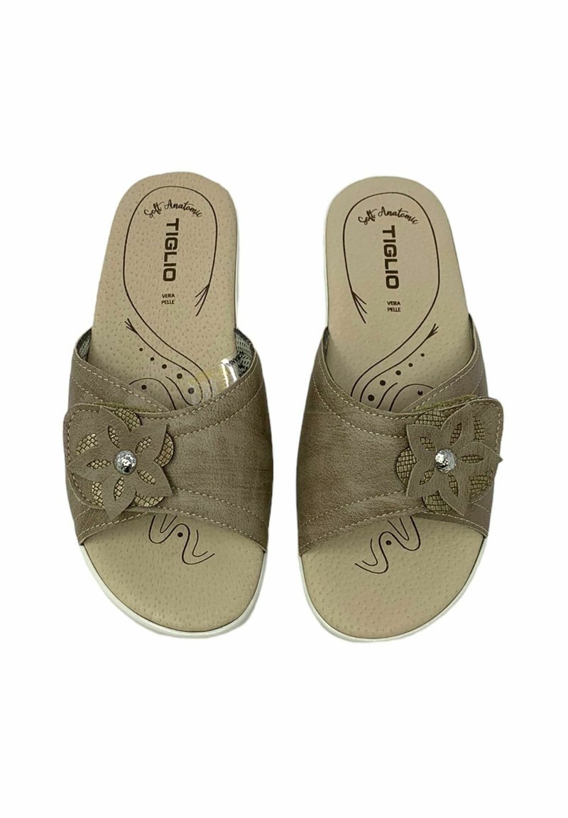 Pantofole Donna TIGLIO 1910 - Ciabatte In Tessuto Con Suola TR, Colore Beige - Foto 8