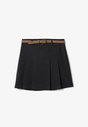 Les Copains, MINI SKIRT WITH BELT. - Faltenrock - smoke grey