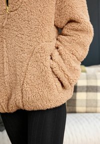Next BORG HALF ZIP - Flísová bunda - neutral