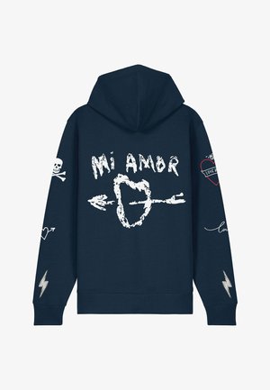 Mira Paris, MI AMOR TATTOO EMBROIDERY OVERSIZED - Kapuutsiga pusa - dark blue
