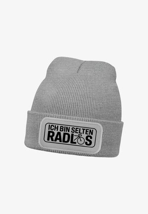 MoonWorks, MIT PATCH MIT SPRUCH AUFDRUCK LUSTIG - Beanie - grau