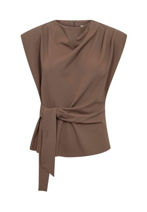 Co'couture, FALCONCC PLEAT TOP - Camicetta - walnut