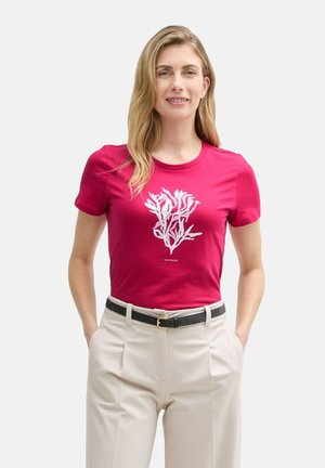 WITH PRINT - T-Shirt print - raspberry red