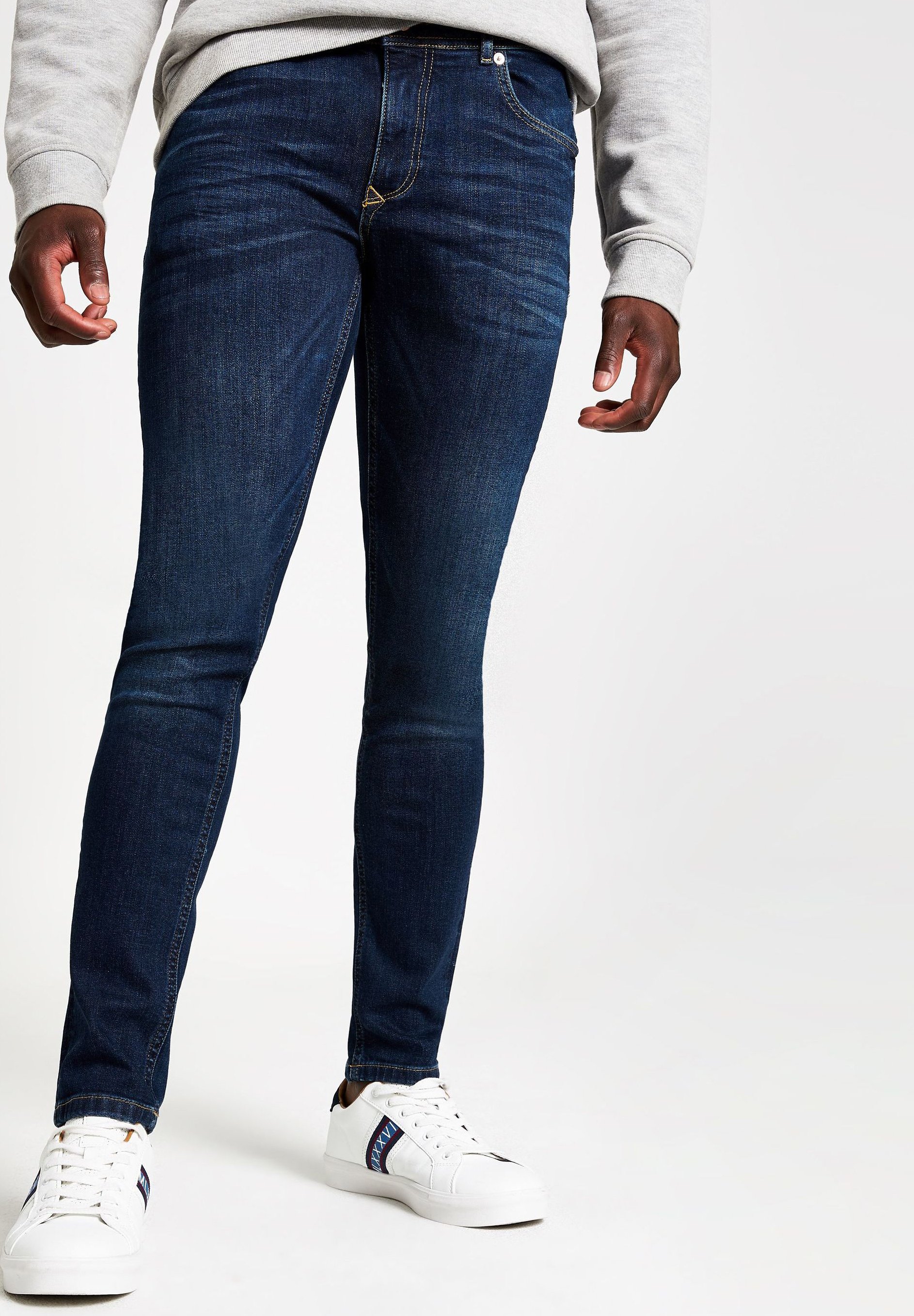 River Island Jeans Skinny Fit Blue Blauw Zalando Nl
