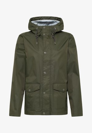 Õlivaheline veekindel jakk kapuutsi, nööbivajutuste, kahe esipocket'i ja reguleeritavate nööridega. Silmadele meeldiv sile tekstuur, minimaalne disain.