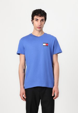 SLIM ESSENTIAL FLAG TEE - T-shirt imprimé - tempo blue