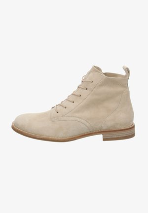 Lace-up ankle boots - soft suede sand