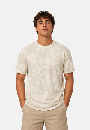 Only & Sons, ONSPERRY LIFE REG LEAF AOP SS TEE - Camiseta estampada - antique white silver