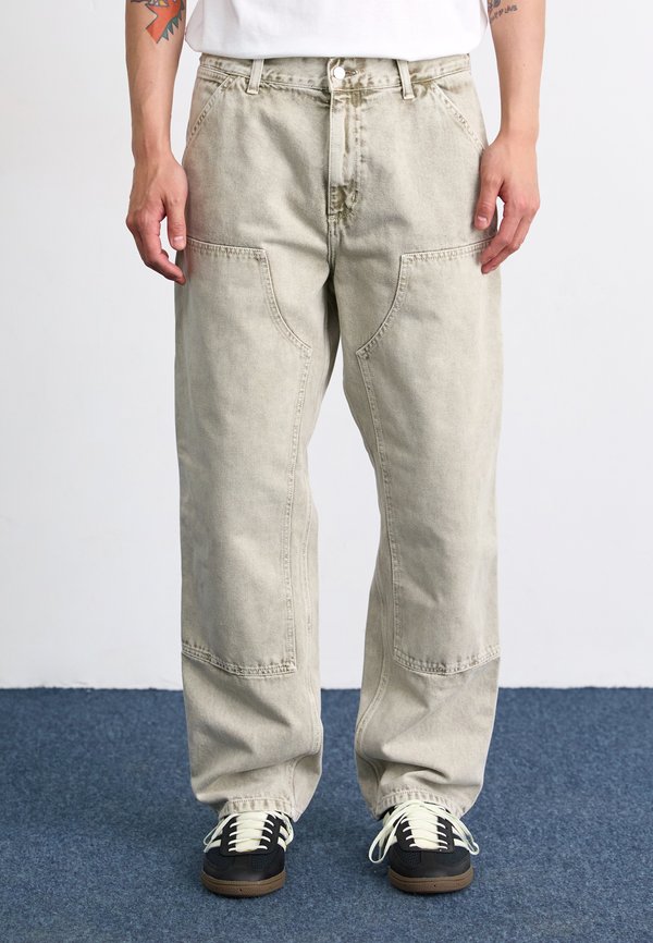 DOUBLE KNEE PANT SMITHFIELD  - Relaxed fit jeans - opuntia chalk wash
