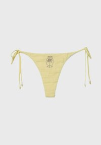 Stradivarius EMBROIDERED BRAZILIAN - Bas de bikini - light yellow