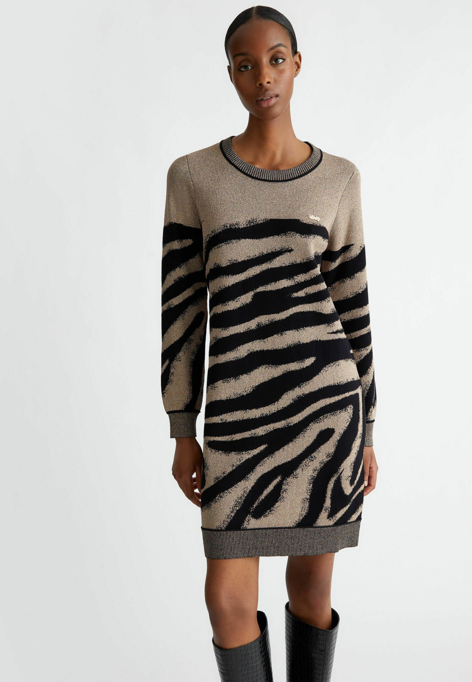 LIU JO ANIMAL-DESIGN - Jumper dress - brown/brown - Zalando LIU JO ANIMAL-DESIGN - Jumper dress - brown/brown - Zalando