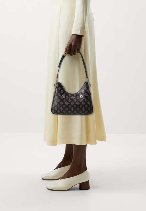 Guess SILVANA 2 COMP - Handtas - mocha logo/bruin