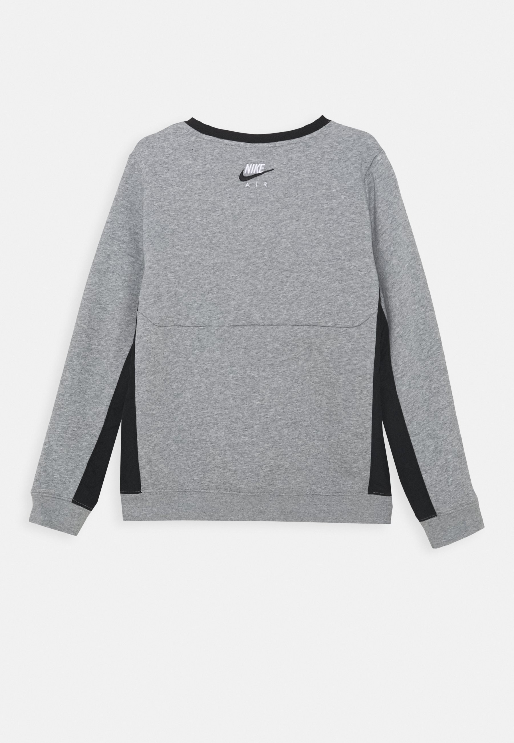 Nike Sportswear AIR CREW Sweater dark grey heatherblack Nike Sportswear CREW Sweater blackZwart Zalando.nl