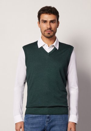 ULTRAFINE V NECK - Strickpullover - Dark Green