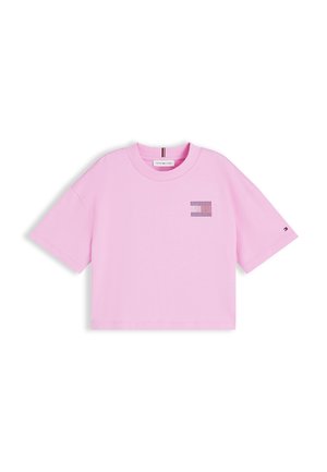 Tommy Hilfiger, TEE - T-Shirt print - pink daisy