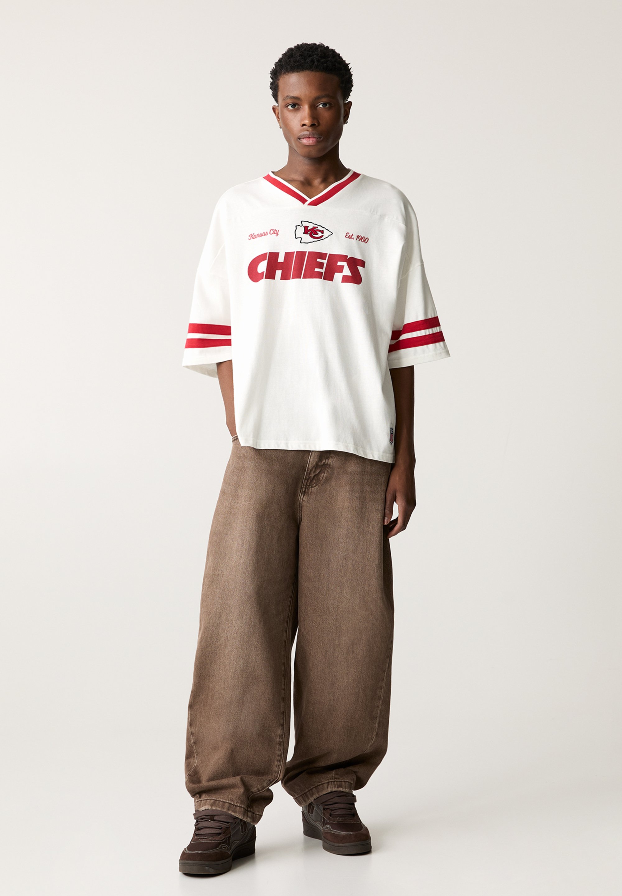 PULL&BEAR NFL KANSAS CITY CHIEFS - T-shirt print - sand