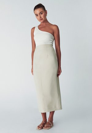 WILLA LORA - Pencil skirt - ecru