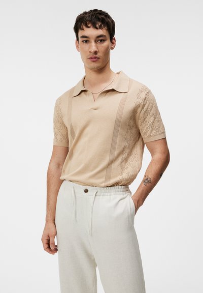 J.LINDEBERG RINGO OPEN COLLAR - Polokošeľa - safari beige