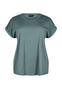 Zizzi KURZÄRMLIGES - T-shirt basic - balsam green