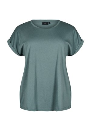 Zizzi KURZÄRMLIGES - Navadna majica - balsam green