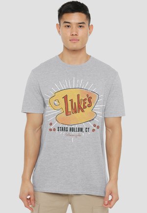 Cotton Soul, GILMORE GIRLS LUKES STARBURST LOGO - Print T-shirt - mottled light grey