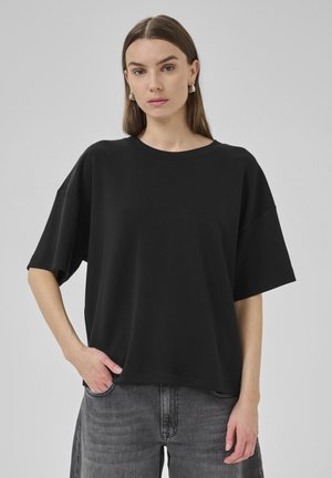 My Essential Wardrobe HELLE EMB BOXY - T-shirt basic - black