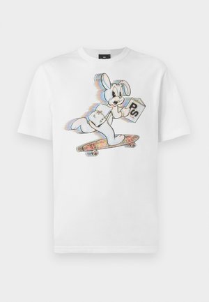 PS Paul Smith CASUAL FIT SKATE BUNNY - T-shirts med print - white