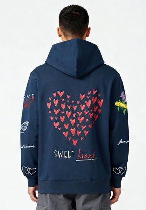 TATTOOSWEET  EMBROIDERY - Sweat zippé - dark blue