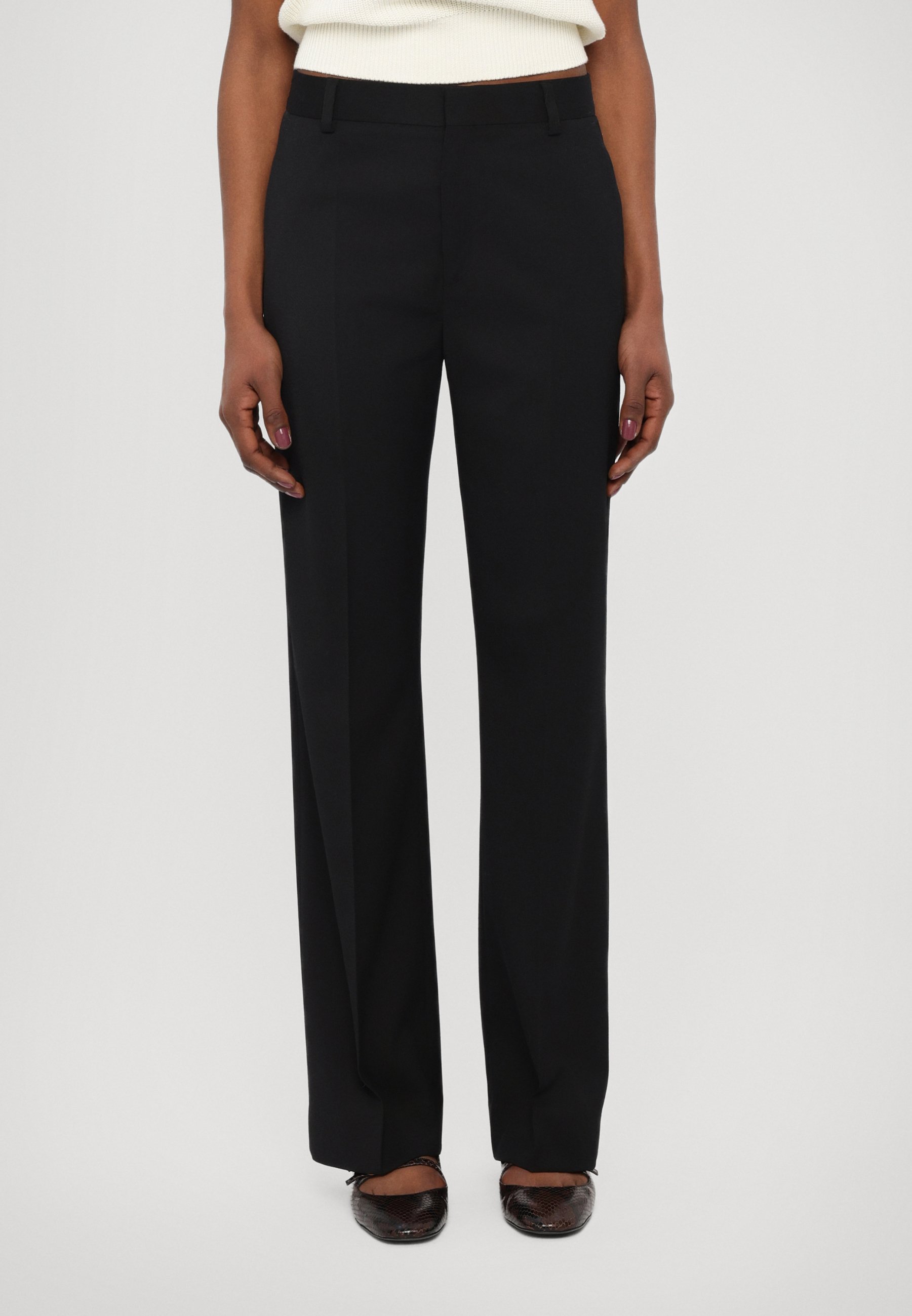 Filippa K HIGH WAIST BOOTCUT TROUSERS - Pantalon classique - black/noir -  ZALANDO.FR