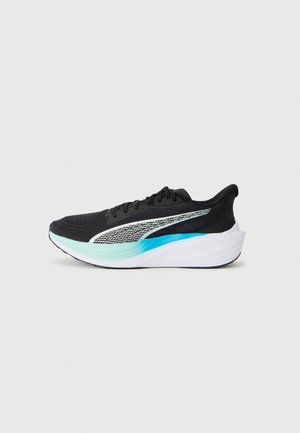 DARTER PRO UNISEX - Road running shoes - black/silver-coloured/mint melt/speed blue