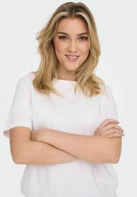 ONLY EINFARBIGES - T-shirt basic - white