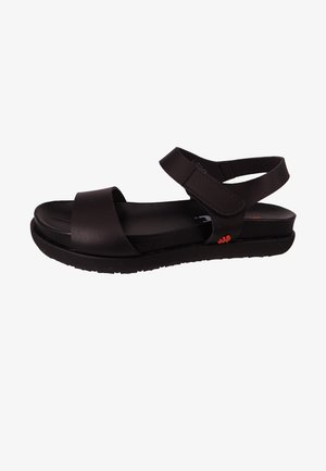 *Art RENNES GRASS WAXED - Sandalen met plateauzool - black