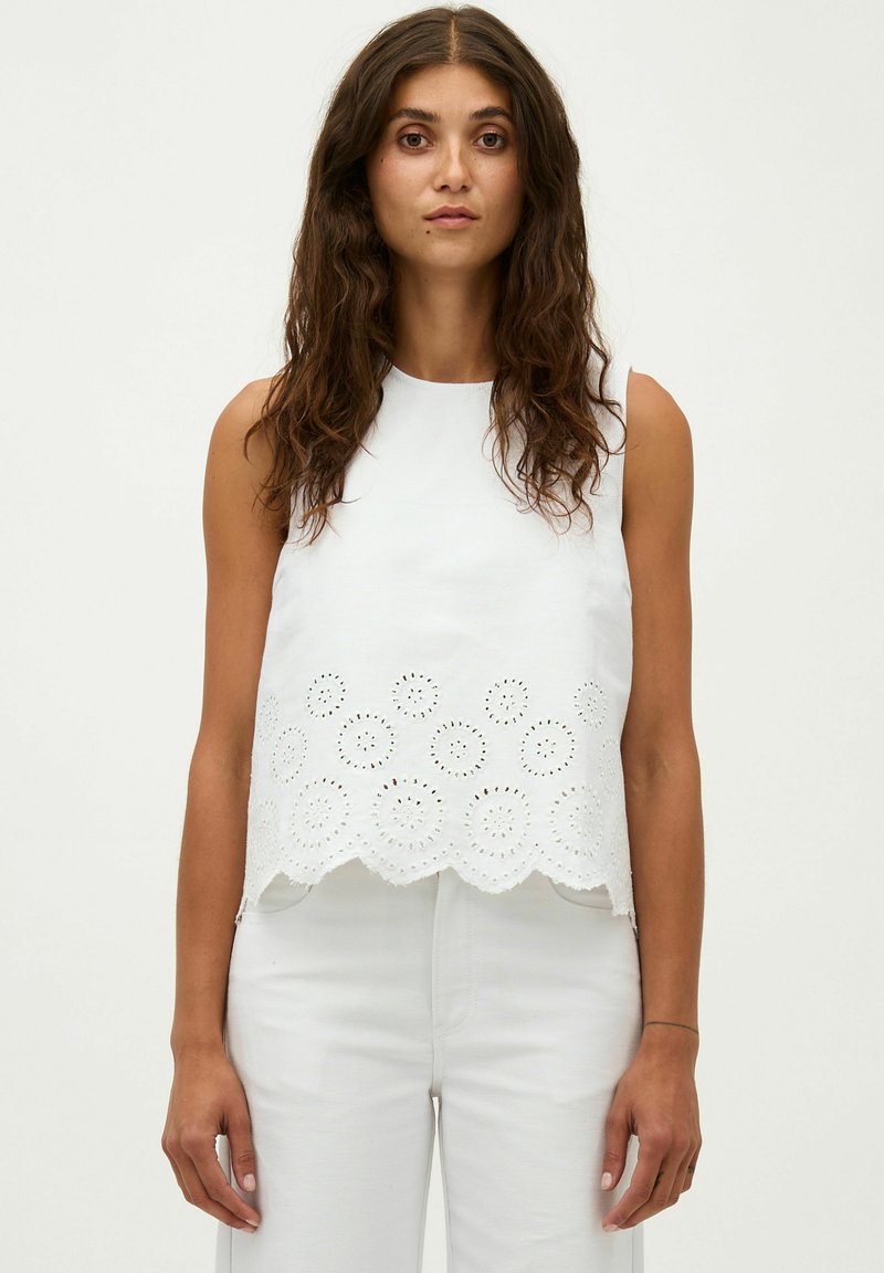 Global Funk RIHNE SCALLOP - Bluse - white