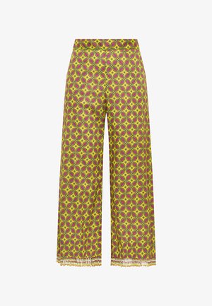 Maliparmi, FLORAL SPIN TROUSERS - Pantalon classique - yellow