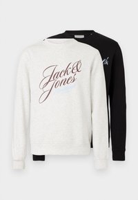 JORINWOOD CREW NECK 2 PACK - Melegítőfelső - black/bright white melange