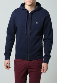 Lacoste Tröja med dragkedja - dark blue