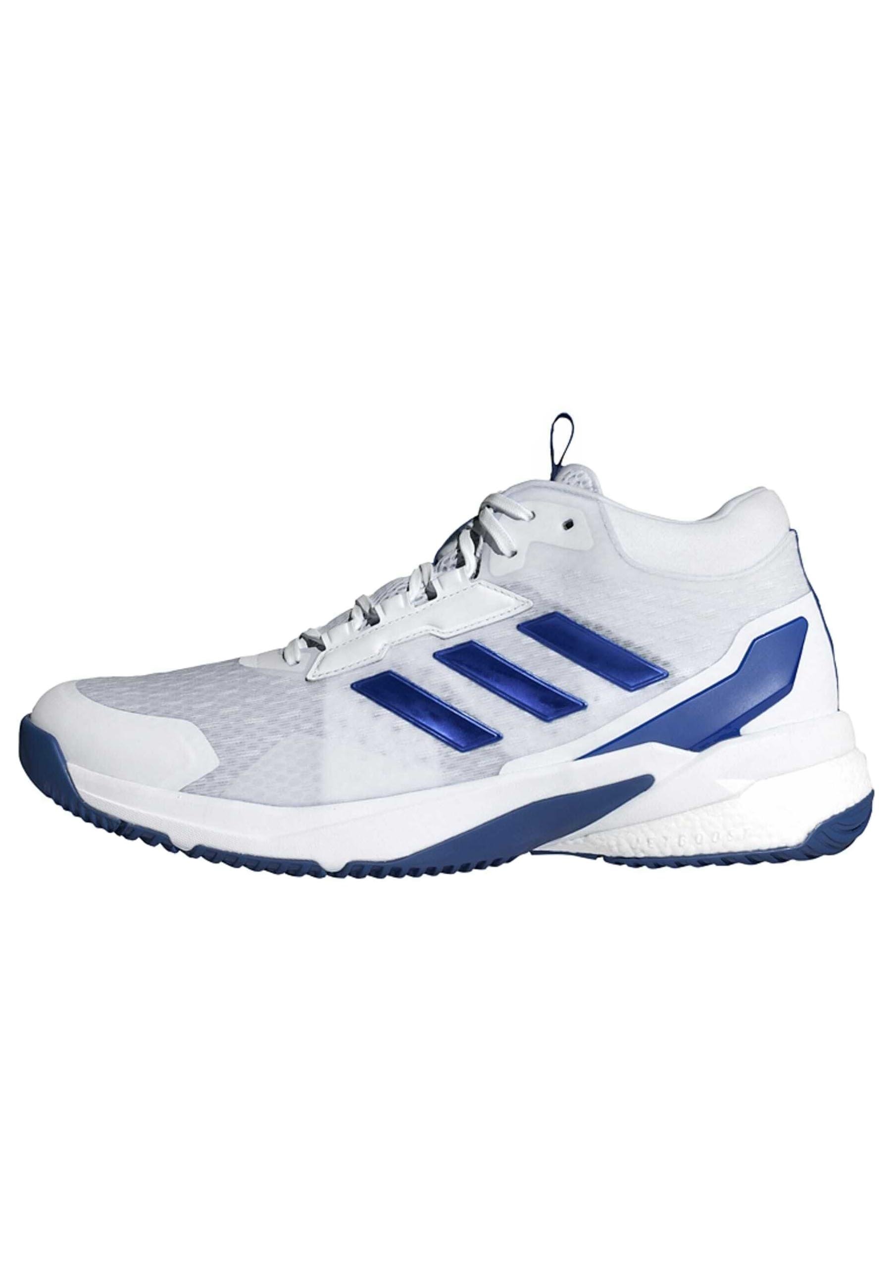 adidas Performance CRAZYFLIGHT 5 MID - Volleyball shoes - cloud white royal  blue cloud white/white - Zalando