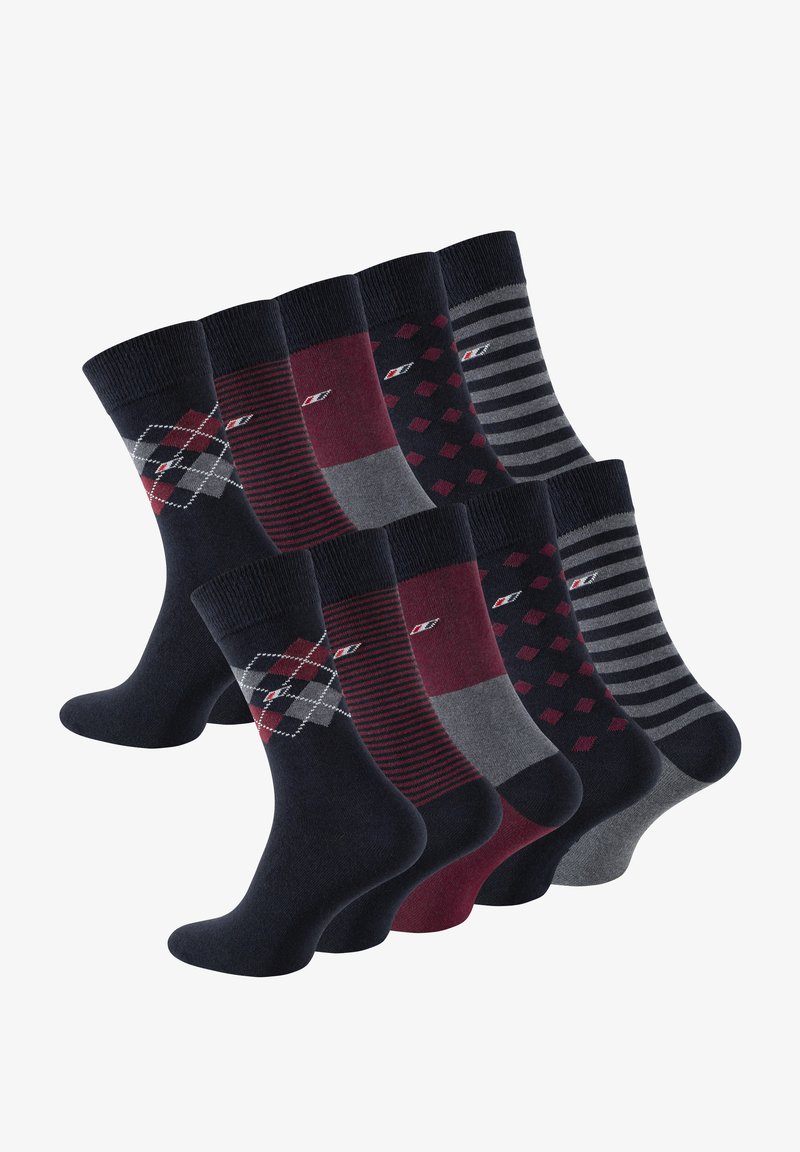 Cotton Prime PACK OF 10 PAAR - Calze - black/grey/red