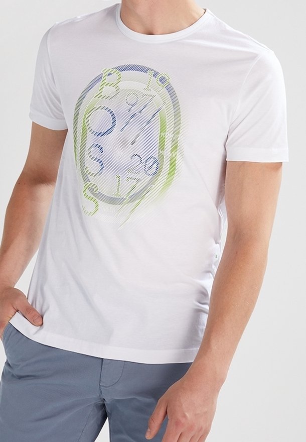 BOSS ATHLEISURE - T-shirt imprimé - white, Agrandir