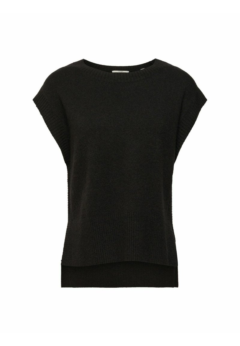 Esprit VEST Strikkegenser black/svart Zalando.no