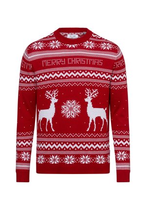 Only & Sons Strickpullover - rot weiß