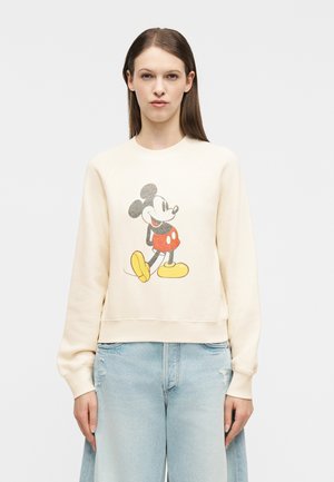 CLASSIC CREW NECK MICKEY MOUSE - Športni pulover - vintage white