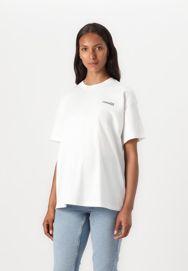 OLMHELEN LIFE TEE - Print T-shirt - cloud dancer4